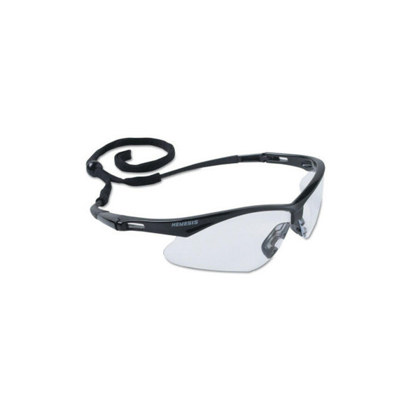 V30 Nemesis™ Safety Glasses, Clear, Polycarbonate Lens, Anti-Fog, Black Frame/Temples, Nylon