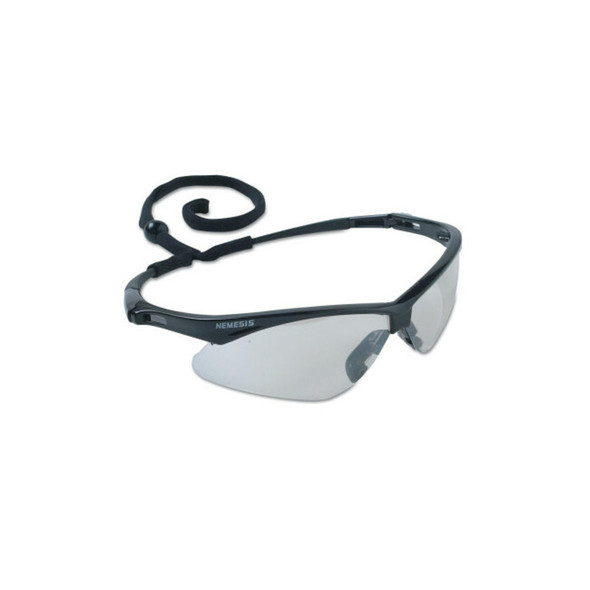 V30 Nemesis™ Safety Glasses, Indoor/Outdoor, Polycarbonate Lens, Uncoated, Black Frame/Temple, Nylon