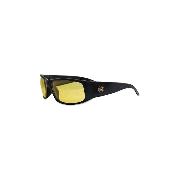 Elite™ Safety Glasses, Amber Polycarbonate Lens, Anti-Fog, Black, Nylon