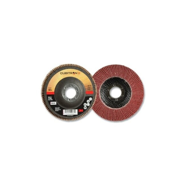 Cubitron II™ Flap Disc 967A, 4-1/2 in dia, 40 Grit, 7/8 in Arbor, 13,300 RPM, Type 27