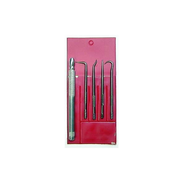 4-Way Pick Set, 5 Pc, Aluminum Handle