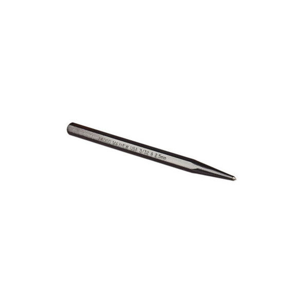 Center Punches - Full Finish, 4 in, 3/32 in tip, Alloy Steel