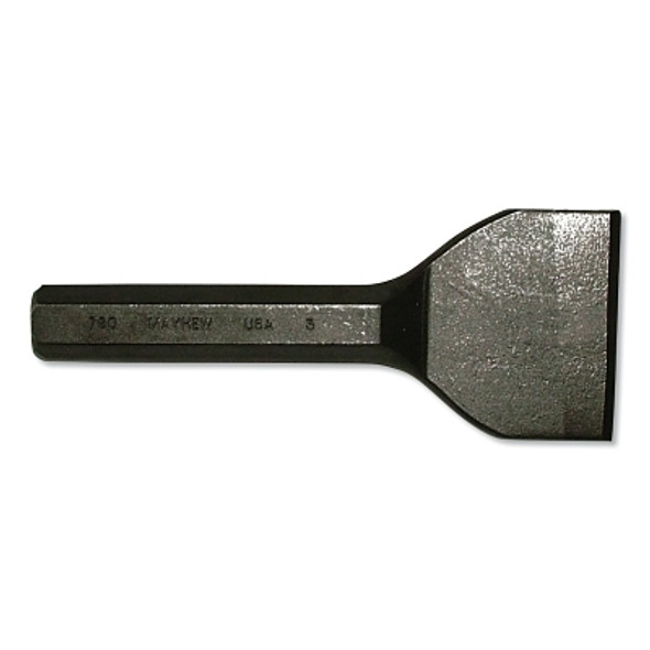 Brick Set Chisel, 7-3/4 in Long, 3 in Cut Width, Sand Blasted