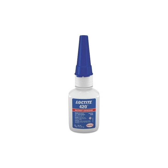 420™ Super Bonder® Instant Adhesive, Wicking Type, 1 oz, Bottle, Clear