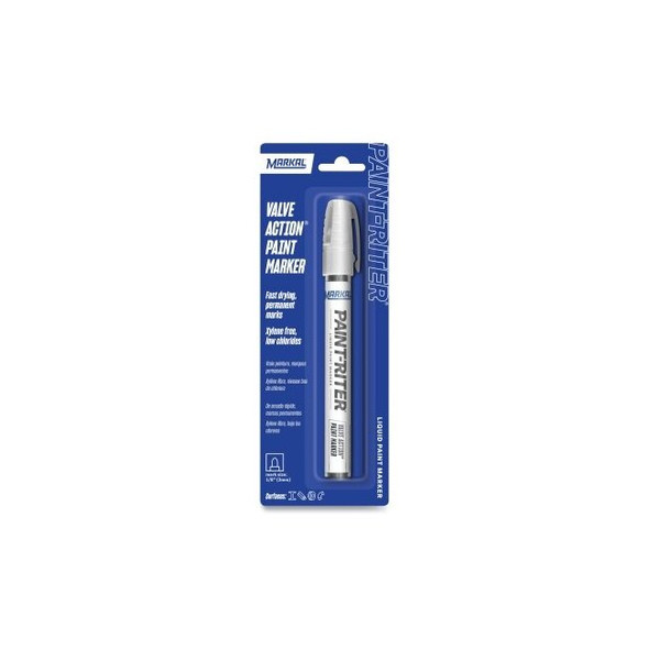 PAINT-RITER® VALVE ACTION® Paint Marker, White, 1/8 in Tip, Bullet