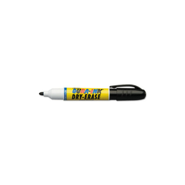 Dura-Ink® Dry Erase Marker, Black, 1/8 in, Felt