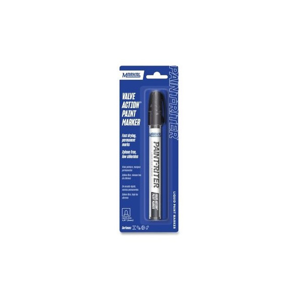 PAINT-RITER® VALVE ACTION® Paint Marker, Black, 1/8 in Tip, Medium