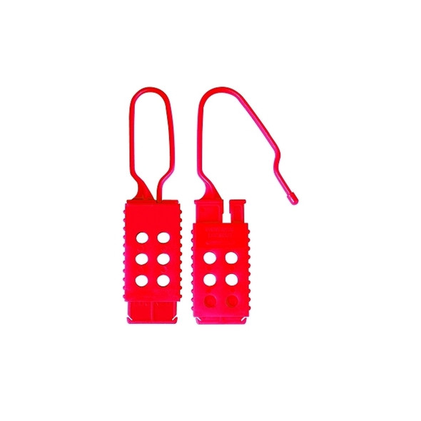 Safety Series Lockout Hasps, 1 5/8 in W x  6 7/8 in L, 1 in Jaw dia.