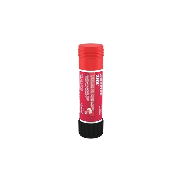 268™ High-Strength Threadlocker Solid Stick, 9 g, 1/4 in to 3/4 in dia, Red