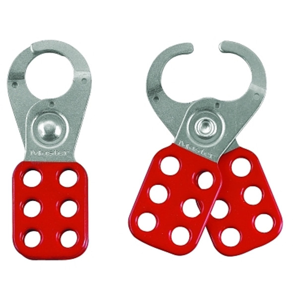 Safety Lockout Hasp, Steel, 1-3/4 in W x 4-1/2 in L,  1 in Jaw dia