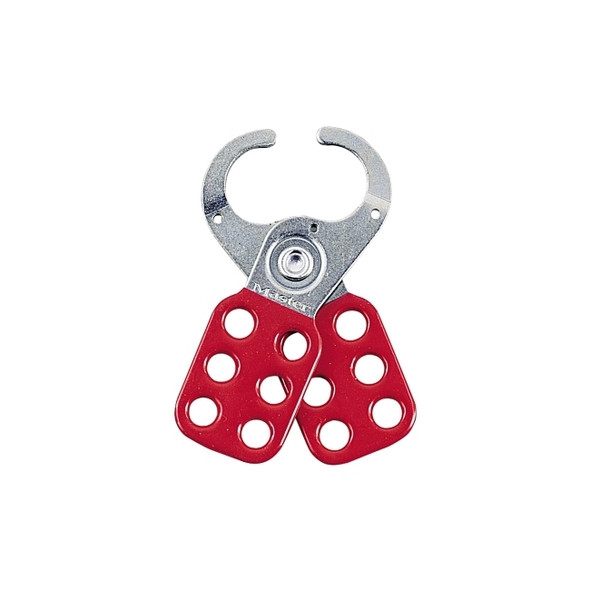 Safety Lockout Hasps, Steel, 2-3/8 in W x 5 in L, 1-1/2 in Jaw dia