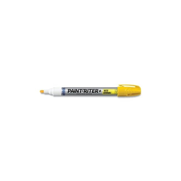 Paint-Riter®+ Water Removable Marker, Yellow, 1/8 in, Medium Tip