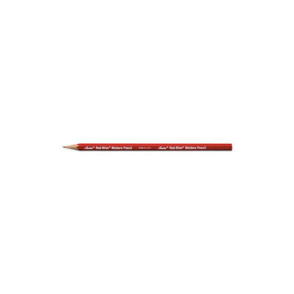 Silver-Streak and Red-Riter Welders Pencil, #2 Lead Grade, 4-5/8 in L, Red
