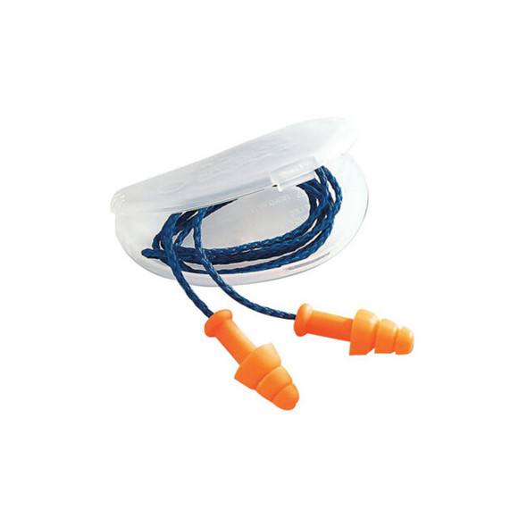 SmartFit® Reusable Earplugs, TPE, Orange, Corded, HearPack