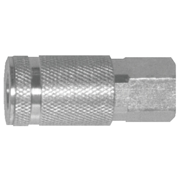 Air Chief Industrial Semi-Auto Coupler, Pipe Thread, 1/4 in Body Size, 1/4 in (NPT) F, Brass Air Chief Industrial Semi-Auto Coupler, Pipe Thread, 1/4 in Body Size, 1/4 in (NPT) F, Brass