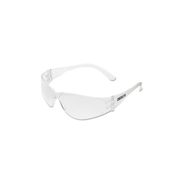 Checklite® CL1 Frameless Safety Glasses, Polycarbonate Clear Lens, UV-AF®, Clear Polycarbonate Temples