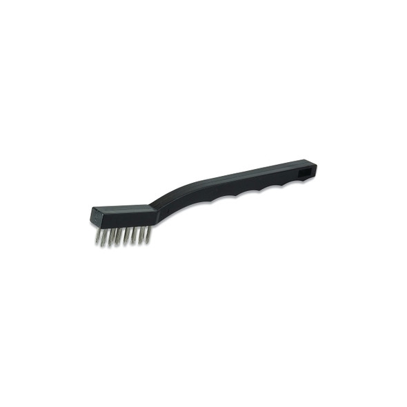 Inspection Brush, 7-1/2 in L, 3 x 7 Rows, Stainless Steel, Straight Plastic Handle