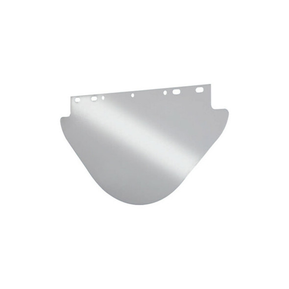 Visor, Clear, Unbound, 19 in L x  9-3/4 in, for Fibre-Metal® Head Gear/Cap Adaptors
