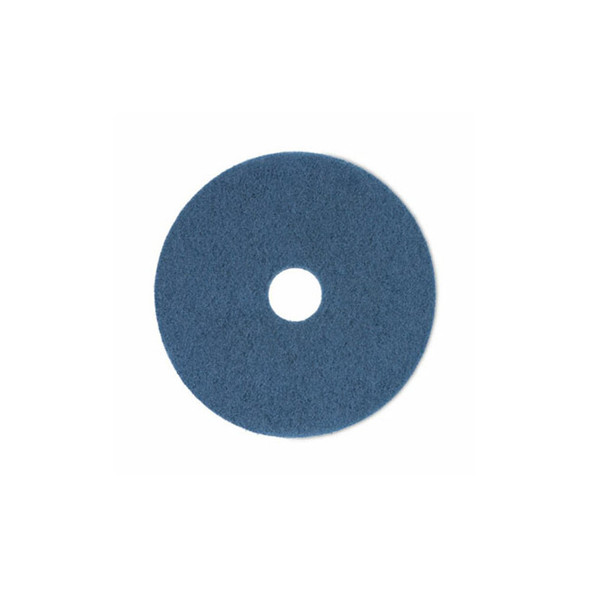 Boardwalk® Scrubbing Floor Pads, 17" Diameter, Blue, 5/carton BWK4017BLU