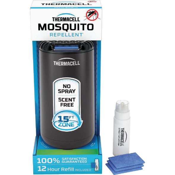 Thermacell Patio Shield 12 Hr. Graphite Black Mosquito Repeller MRPSL