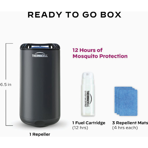 Thermacell Patio Shield 12 Hr. Graphite Black Mosquito Repeller