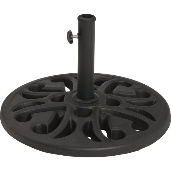 Outdoor Expressions 20 In. Round Black Polyresin Umbrella Base SL-USC-47 BLK