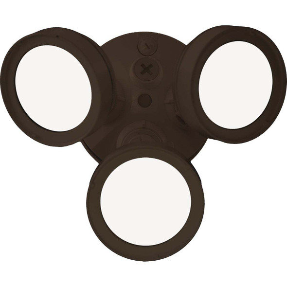 Halo Lumen Selectable Bronze Triple Head LED Floodlight Fixture TGS3S403FRRB