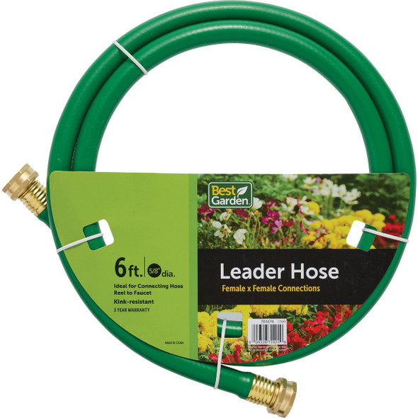 Best Garden 5/8 In. Dia. x 6 Ft. L. Leader Hose with Female Couplings 704674