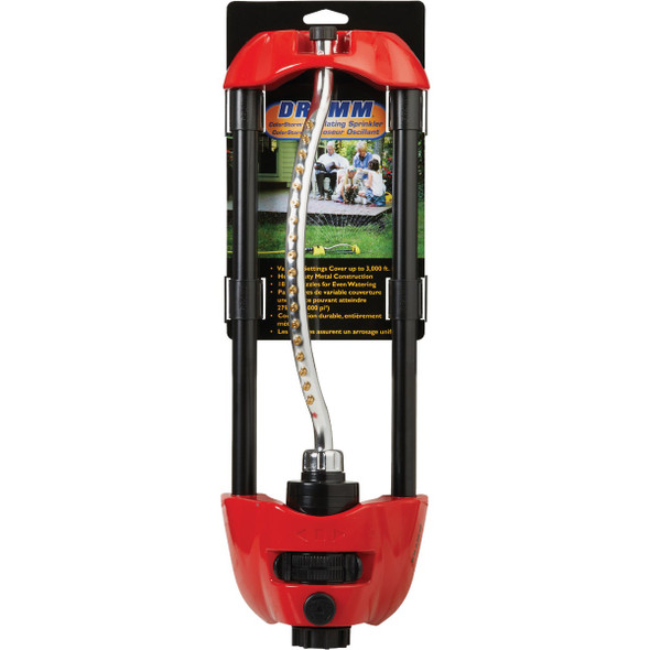 Dramm ColorStorm Heavy-Duty Metal 3000 Sq. Ft. Red Oscillating Sprinkler 10-15001 706221