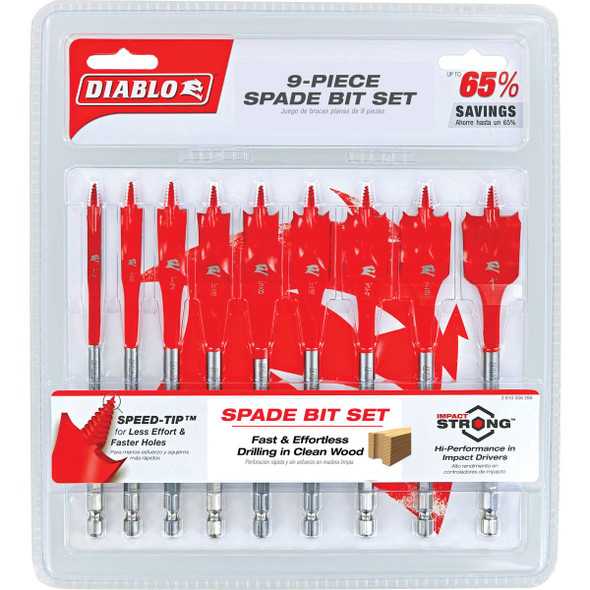 Diablo SPEEDemon Spade Bit Set (9-Piece) DSP2930-S9 359756