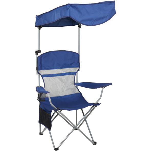 Outdoor Expressions Blue Polyester Omni-Directional Canopy Camp Chair AC2025B