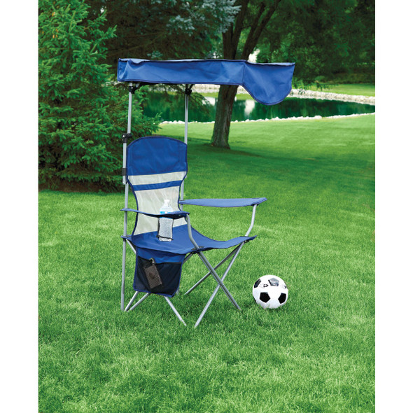 Outdoor Expressions Blue Polyester Omni-Directional Canopy Camp Chair AC2025B 809859