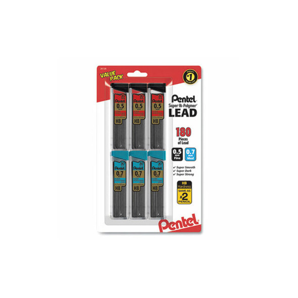 Pentel® LEAD,AST,05MM,0.7MM,HB,BK C257BPHB6 Pentel® LEAD,AST,05MM,0.7MM,HB,BK C257BPHB6