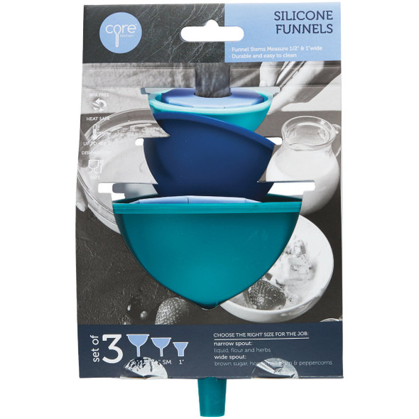 Core Kitchen Silicone Funnels (3-Piece) Core Kitchen Silicone Funnels (3-Piece)