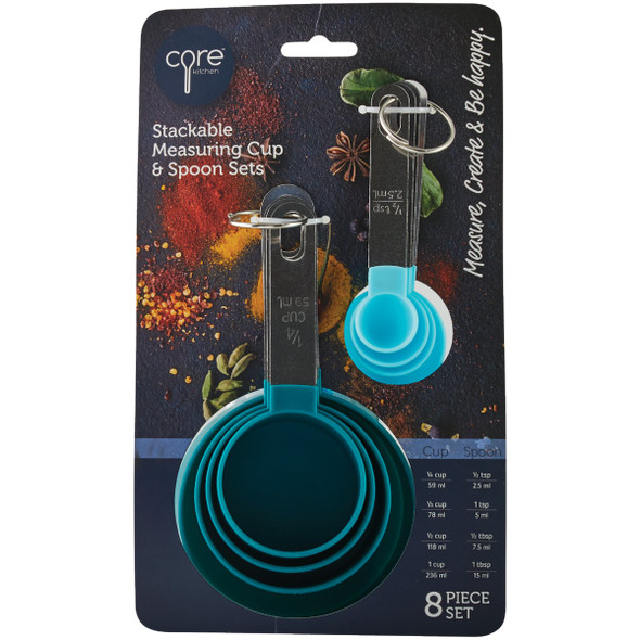 Core Kitchen Measuring Cup & Spoon Set (8-Piece) Core Kitchen Measuring Cup & Spoon Set (8-Piece)