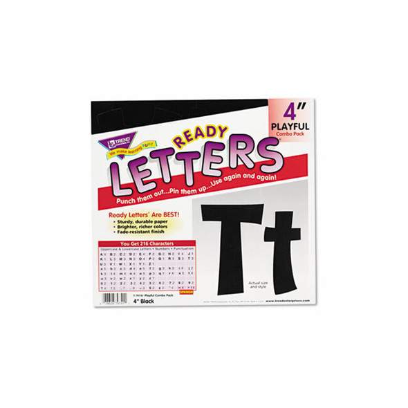 TREND® LETTERS,UPPRCS/LOWRCS,BK T79741