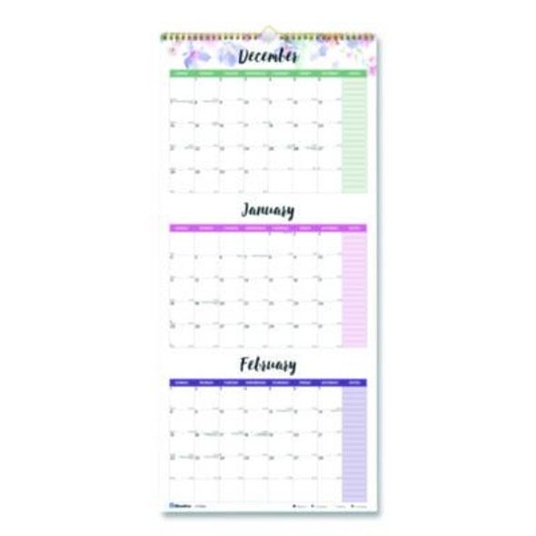 Blueline® CALENDAR,3-MONTH,WALL C171129