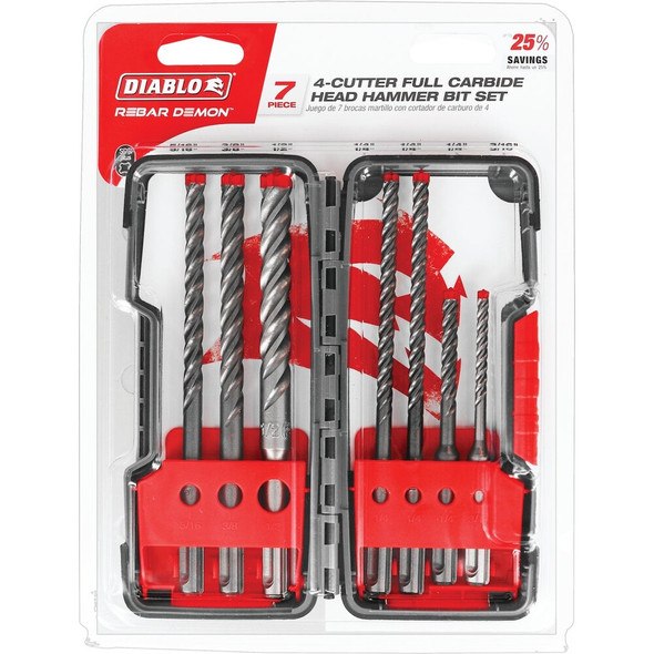 Diablo 7pc Sds+ Hammer Bit Set DMAPL9920-S7 346127
