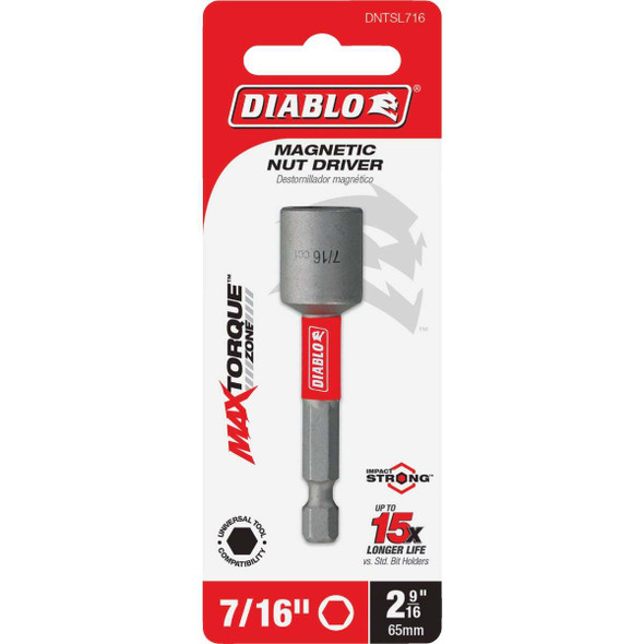 Diablo 7/16 In. x 2-9/16 In. Magnetic Impact Nutdriver DNTSL716