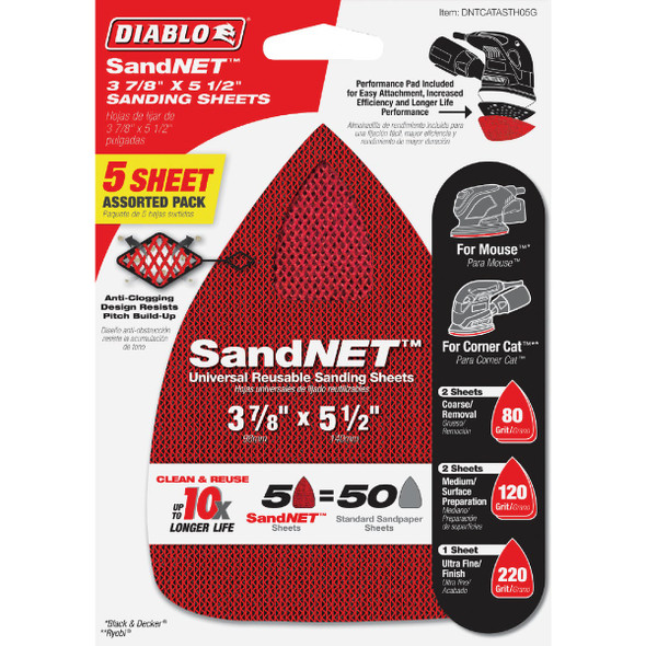 Diablo Asst Mouse Sanding Net DNTCATASTH05G