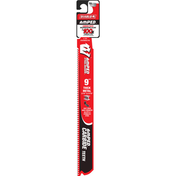 Diablo Steel Demon AMPED 9 In. 8 TPI Thick Metal Demolition Reciprocating Saw Blade Diablo Steel Demon AMPED 9 In. 8 TPI Thick Metal Demolition Reciprocating Saw Blade