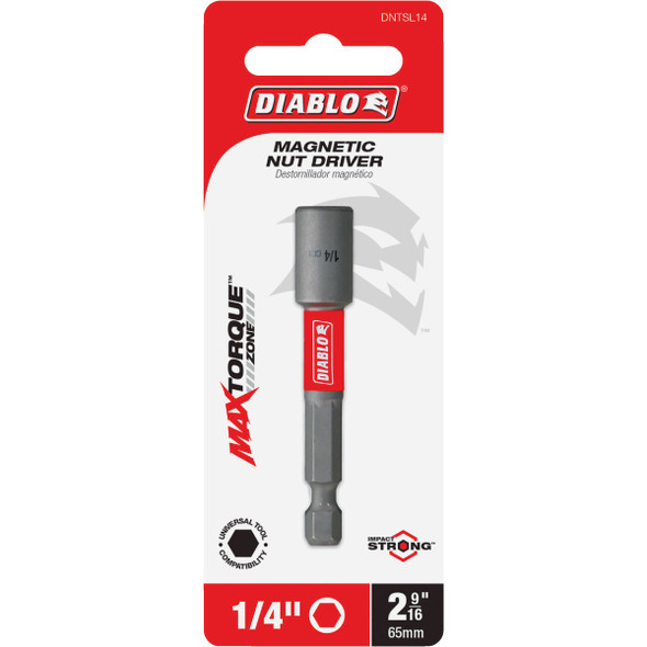 Diablo 1/4 In. x 2-9/16 In. Magnetic Impact Nutdriver DNTSL14