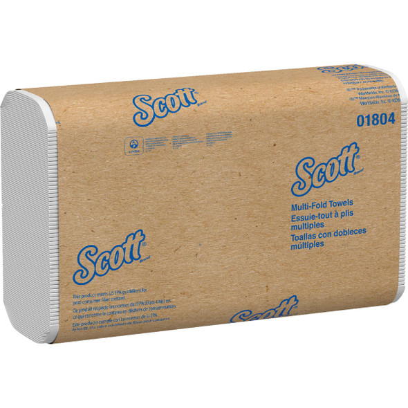 Scott Essential Multi-Fold White Hand Towel (16-Count) 01804