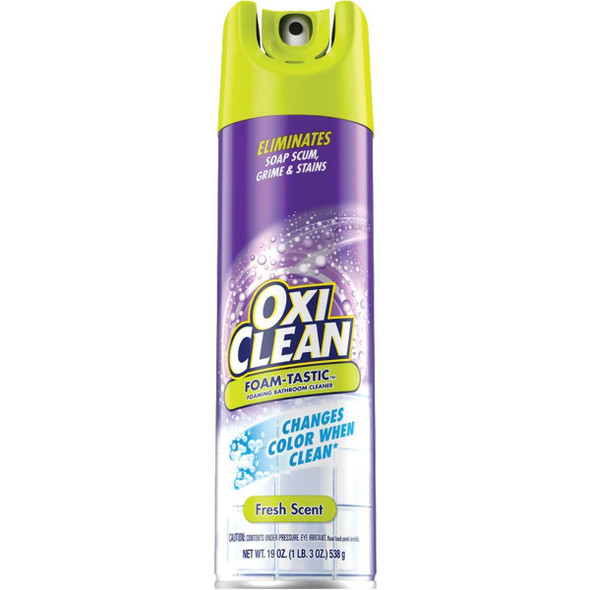 OxiClean 19 Oz. Foam-Tastic Foaming Bathroom Cleaner Spray, Fresh Scent 35270