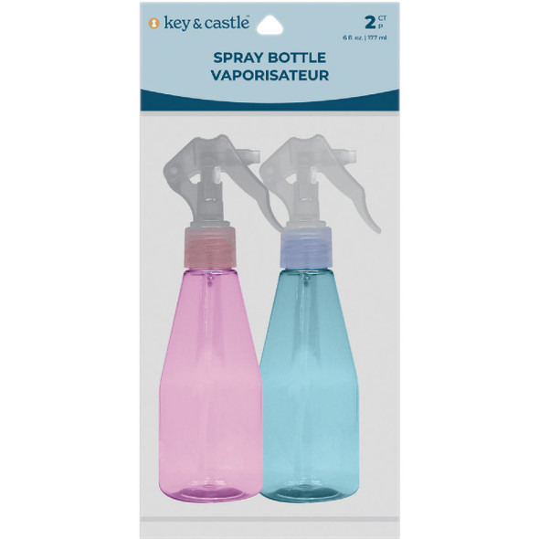 Key & Castle 6 Oz. Plastic Spray Bottle (2-Pack) 16501 Pack of 6