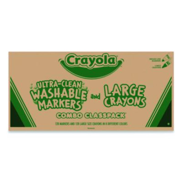 Crayola® CRAYON,W/MARKR,256BX,AST 523348