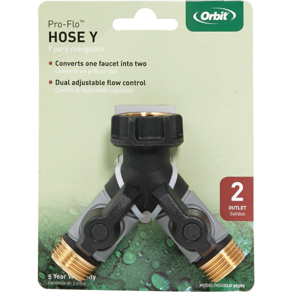 Orbit Pro Flo Metal Y-Hose Shutoff