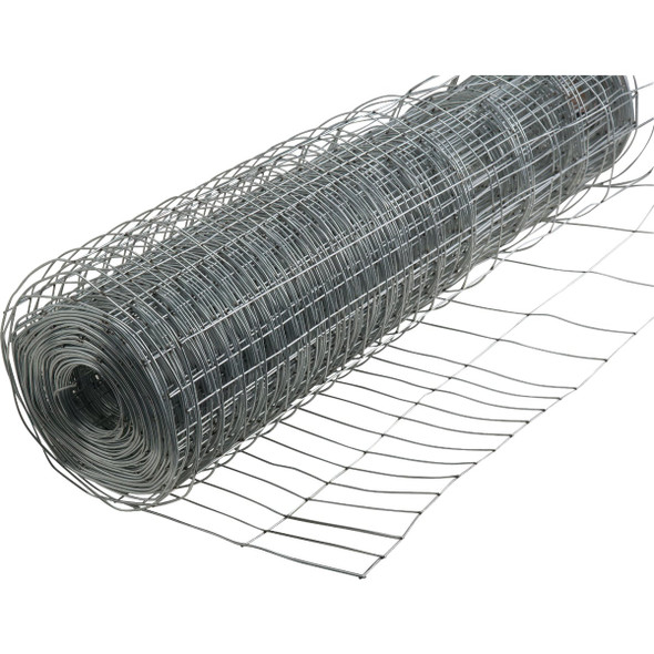 Rabbit Guard 28 In. H. x 50 Ft. L. Galvanized Wire Garden Fence, Silver 745885