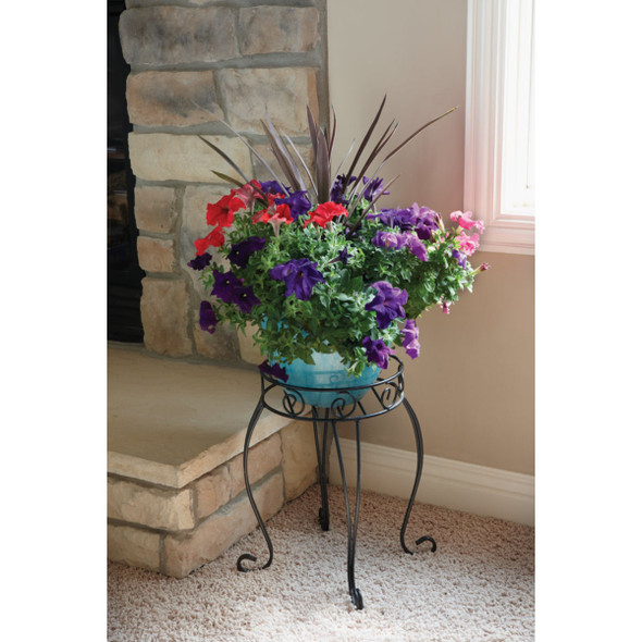 Best Garden Black Steel 21 In. H. Plant Stand FF1119-21 723509