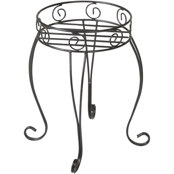 Best Garden Black Steel 21 In. H. Plant Stand FF1119-21